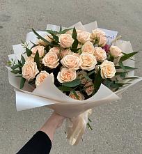 Букет Кремовые розы Латте в Люблинском